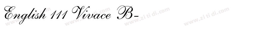 English 111 Vivace B字体转换 English 111 Vivace B字体转换